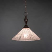 Elegant Pendant Shown In Dark Granite Finish With 16