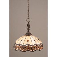 Elegant Pendant Shown In Dark Granite Finish With 16