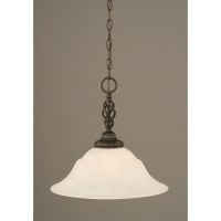 Elegant Pendant Shown In Dark Granite Finish With 16