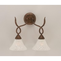 Leaf 2 Light Wall Sconce Shown In Bronze Finish With 7