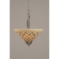 Bow Pendant With 2 Bulbs Shown In Brushed Nickel Finish With 16