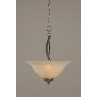 Bow Pendant With 2 Bulbs Shown In Brushed Nickel Finish With 16