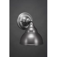 Wall Sconce Shown In Brushed Nickel Finish With 7 Double Bubble Metal Shade