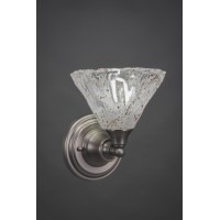 Wall Sconce Shown In Brushed Nickel Finish With 7 Italian Ice Glass