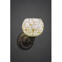 Wall Sconce Shown In Bronze Finish With 6 Mystic Seashell Glass