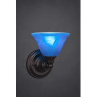 Wall Sconce Shown In Bronze Finish With 7 Blue Italian Glass