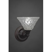 Wall Sconce Shown In Dark Granite Finish With 7 Italian Bubble Glass