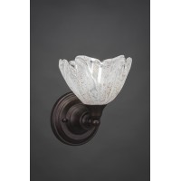 Wall Sconce Shown In Bronze Finish With 7 Italian Ice Glass