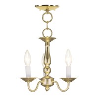 Livex Lighting 500902 Williamsburg 3Light Convertible Hanging Lanternceiling Mount Polished Brass