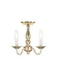 Livex Lighting 500902 Williamsburg 3Light Convertible Hanging Lanternceiling Mount Polished Brass