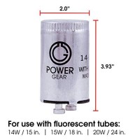 Power Gear Fluorescent Starter, Fs-2, Standard ( 2-Pin ), 2-Pack, 54388