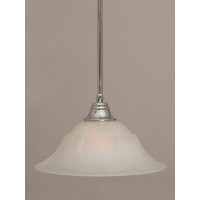 Stem Pendant With Hang Straight Swivel Shown In Chrome Finish With 16 Italian Marble Glass