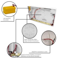 Lfi Lights | Red Exit Sign | All Led | White Thermoplastic Housing | Hardwired With Battery Backup | Optional Double Face And Knock Out Arrows | Ul Listed | Contractor Standard | (1 Pack) | Led-R