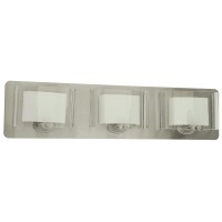 Dvi Lighting Dvp7843Ch-Op Bathroom Vanity With Opal Glass Shades, Chrome Finish