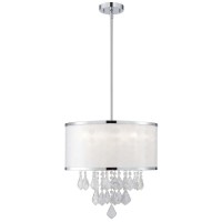 Canarm Ich435A04Ch9 Reese Chandelier, Chrome With Frosted Sparkle And Clear Crystals