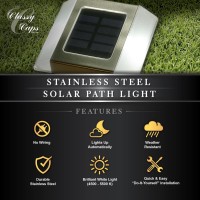 Classy Caps Sl499 Solar Path Light, Silver