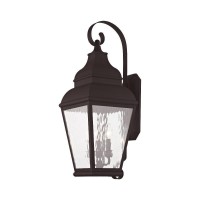 Livex Lighting 2605-07 Exeter 3-Light Outdoor Wall Lantern, Bronze