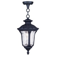 Livex Lighting 7849-14 Oxford 1 Light Outdoor Hanging Lantern, Black, 0.1 X 0.1 X 14