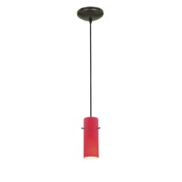 Contemporary Modern One Light Pendant from Cylinder collection in Oil Rubbed Bronze finish 10 00 inches