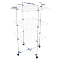 Gimi Modular 3 Floor Tower Clothes Dryer In Steel - Bluewhite, 30 M Drying Length