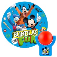 Projectables Clubhouse Plug-In Led Night, Light Sensor, Disney Characters, Goofy, & Donald Ceiling, Wall, Or Floor, Red/Blue, 11743, Mickey Mouse 1-Image