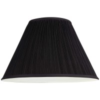 Black Mushroom Pleated Large Empire Lamp Shade 7