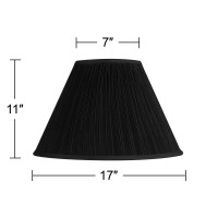 Black Mushroom Pleated Large Empire Lamp Shade 7