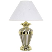 Ore International 6129Sn Metal Lamp Satin Nickel 32Inch 32 X 19 X 19