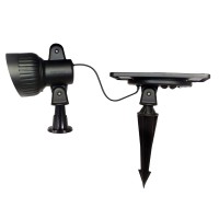 Gama Sonic Progressive Solar Outdoor Garden And Landscape Led Spotlight, Warm-White Led Gs-103-Ww - Black Finish