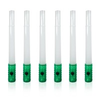 Life Gear 6 Pack Green Led Light Stick, Reusable Glow Stick Or Glow Wand | Emergency Safety Glow Stick, Flashlight And Whistle