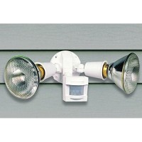 Heath Zenith Hz-5408-Wh Heathco Security Floodlights, 2 Lamp-Incandescent, White