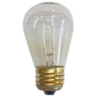 String Light Company S1411Wc Clear S14 Light Bulb With E26 Base, 11-Watt (Pack Of 12)