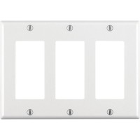 Decora Wallplate 3G Wht (Pack Of 10)