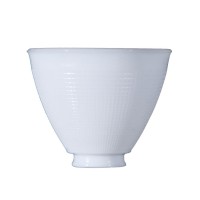 B&P Lamp 6 Inch Top Diameter I.E.S Style White Opal Glass Reflector Shade With Waffle Pattern Glass - Perfect Replacement For Antique Style Floor Lamps