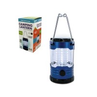 The LED camping lantern is lightweight and portable Perfect for workshop auto emergencies camping and more Lantern has a builtin dimmer switch for soft accent lighting or bright reading light Also features a compass located on top of lantern Requires 3 D 