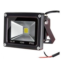 Glw 10W 12V Ac Or Dc Warm White Led Flood Light Waterproof Outdoor Lights 750Lm 80W Halogen Bulb Equivalent Black Case