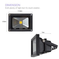 Glw 10W 12V Ac Or Dc Warm White Led Flood Light Waterproof Outdoor Lights 750Lm 80W Halogen Bulb Equivalent Black Case