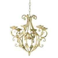 Elegant candelier delicately designed in wrought iron to bring home the romantic charms of the Old World