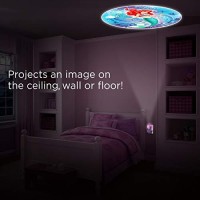 Projectables Disney Princess 6-Image Led Night Light Projector, Dusk-To-Dawn Sensor, Project Princesses Cinderella, Ariel, Aurora, Belle, & Rapunzel On Ceiling, Wall, Or Floor, Pink/Purple, 11738