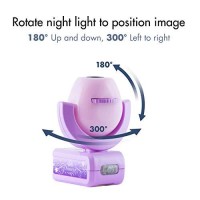 Projectables Disney Princess 6-Image Led Night Light Projector, Dusk-To-Dawn Sensor, Project Princesses Cinderella, Ariel, Aurora, Belle, & Rapunzel On Ceiling, Wall, Or Floor, Pink/Purple, 11738