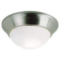 Trans Globe Lighting Tell Est White Frosted Flush Mount Light, 14