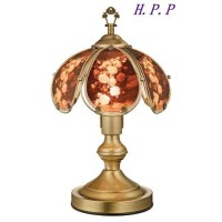 143H New Glass Small Rose Touch Table Lamp Comes With Gold Finish Base