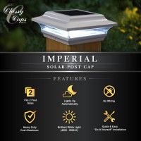 Classy Caps Sl211B Aluminum Imperial Solar Post Cap 4 X 4 Black