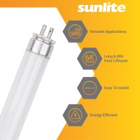 Sunlite 05075 F13T5Ww T5 Linear Fluorescent Lamp 13 Watts 920 Lumens 2700K Warm White Miniature G5 Bipin Base Rohs Compli