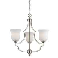 It is a barrie metal 3 light chandelier fixtureIt is of a brushed steel finishIt has a height of 22 inches