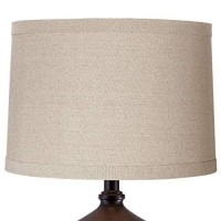 Natural Linen Medium Drum Lamp Shade 15