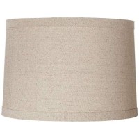 Natural Linen Medium Drum Lamp Shade 15