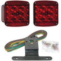 Tail Light LED Can Be Submerged In Water Square With One Each 840840L Tail Light 20 Foot Trailer Harness License Bracket And Mounting Hardware