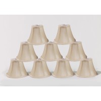 Urbanest Chandelier Lamp Shades, Set Of 9, Soft Bell 3X 6X 5 Cream, Clip On