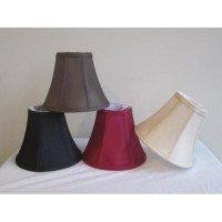 Urbanest 1100630B Chandelier Lamp Shades 6-Inch, Bell, Clip On, Burgundy (Set Of 5)